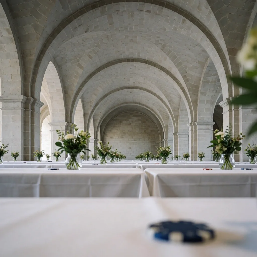 Salle de réception décorée